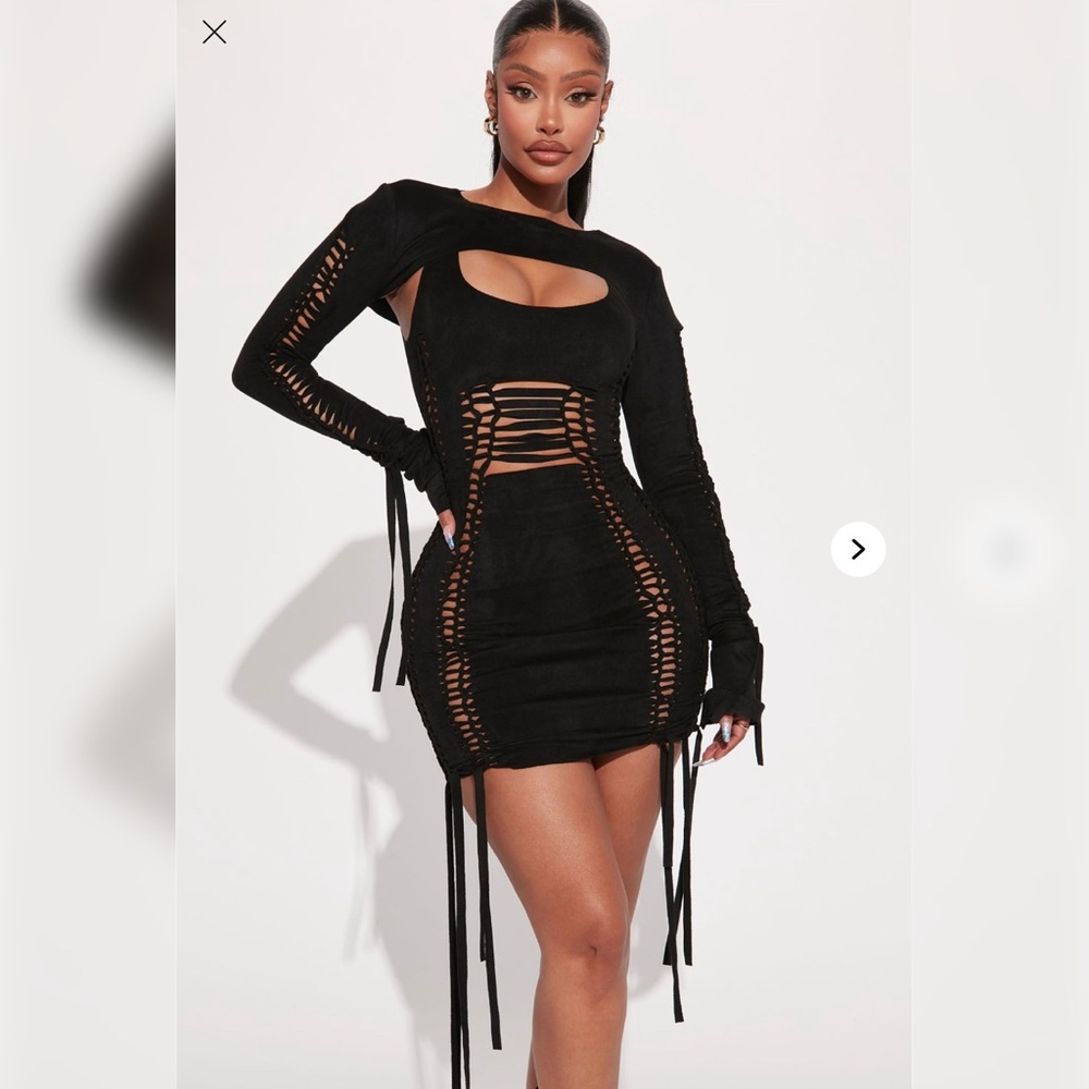 Elegant Black Cutout Dress